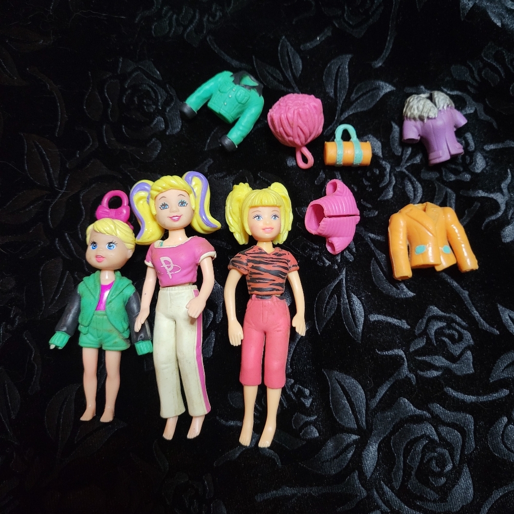 Vintage Polly Pocket Dolls with Accessories